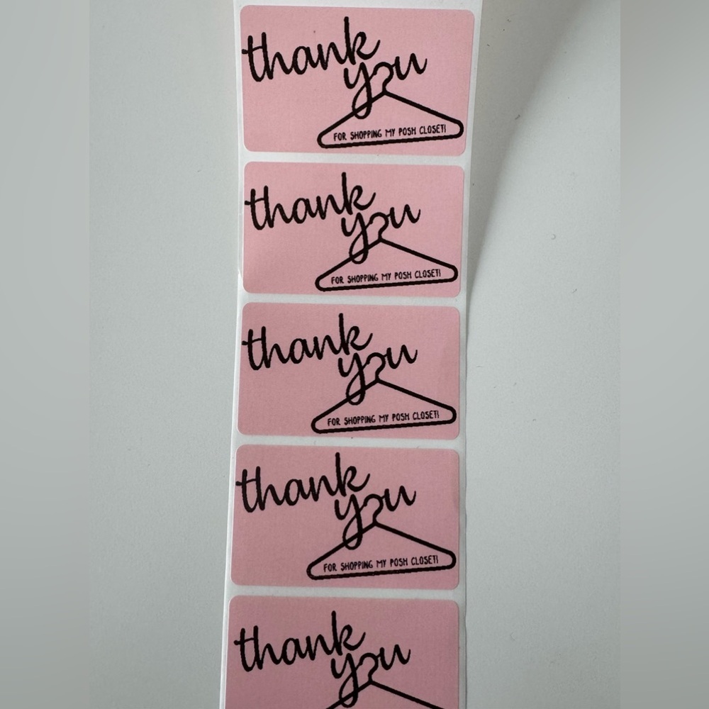 Thank you for shopping my posh closet stickers labels shipping supplies NEW - Picture 2 of 2